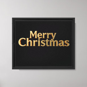 Feliz Natal Tipografia Luxuosa Canvas 10х8 11