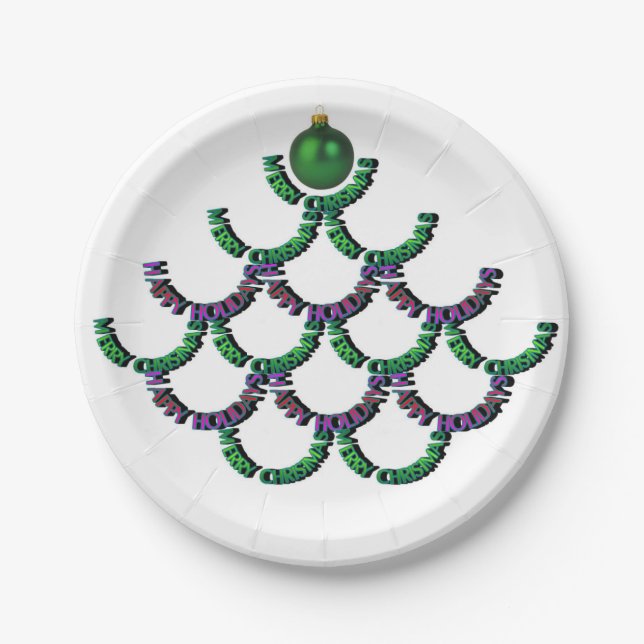 Feliz Natal Verde e Pratos Felizes anos novos (Frente)