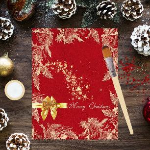 Feliz Natal Vermelho e Dourado Livro de Escraparia