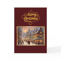 Feliz Natal Vintage com Cartão de Cidade Nevada