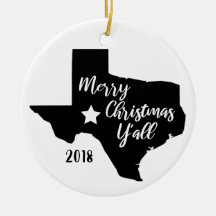 Feliz Natal você enfeites de natal de Texas