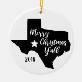 Feliz Natal você enfeites de natal de Texas
