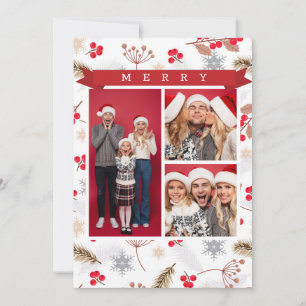 Feliz Natal Winter Modern Fir Holly 3 Foto