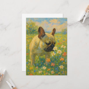 Feliz Natalzinho French Bulldog Cartão de Natal