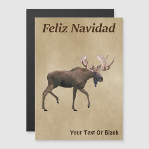 Feliz Navidad - Bull Moose Em Papel Antigo