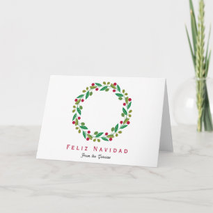 Feliz Navidad - Cartão de Férias Não Fotográfico