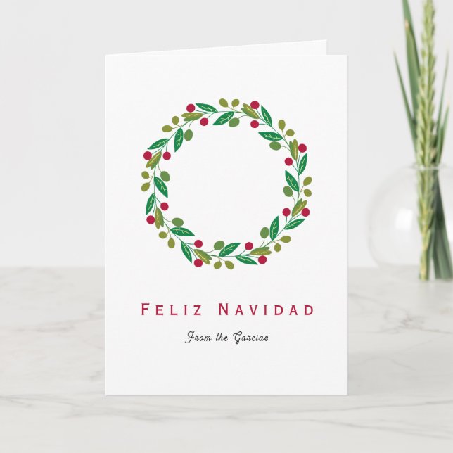 Feliz Navidad - Cartão de Férias Não Fotográfico V (Frente)