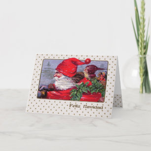 Feliz Navidad. Cartão de Natal em espanhol