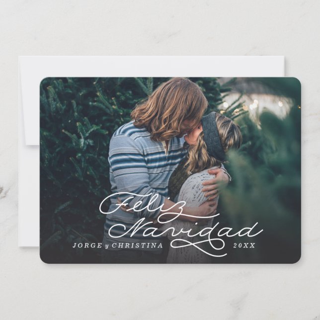 Feliz Navidad, Cartão de Natal Espanhol, cartão co (Frente)