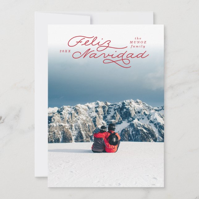 Feliz Navidad, Cartão de Natal Espanhol, cartão co (Frente)