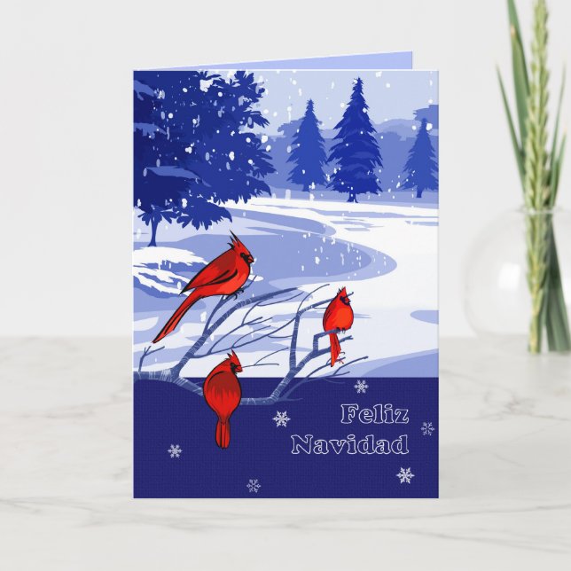 Feliz Navidad. Cartões de Natal em espanhol (Frente)