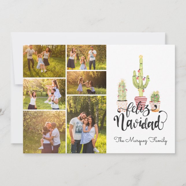 Feliz Navidad | Colagem de Fotos de Natal (Frente)