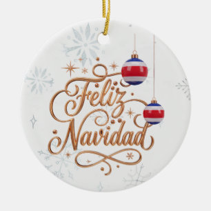 Feliz Navidad Costa Rica Enfeite de Natal Personal