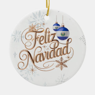 Feliz Navidad El Salvador Enfeite de Natal Persona