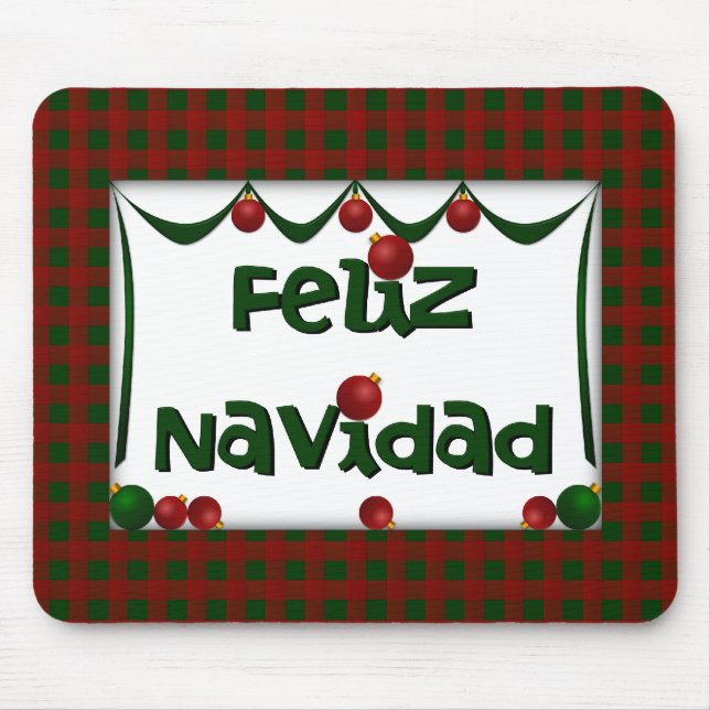 Feliz Navidad - feriado Mousepad do Feliz Natal (Frente)