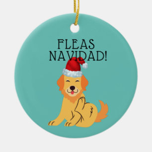 Feliz Navidad "Fleas Navidad" Engraçado Ornamento 