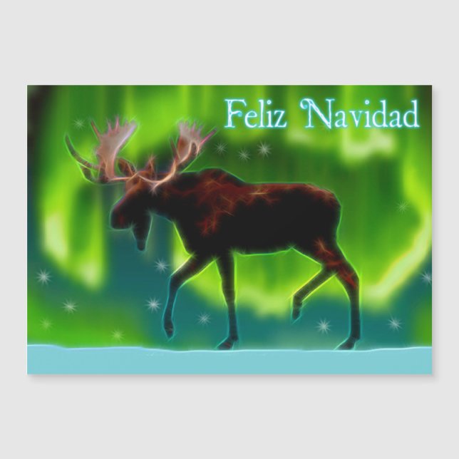 Feliz Navidad - Luzes do Norte Moose (Frente)