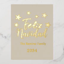 Feliz Navidad  Natal Espanhol Moderno Família de N