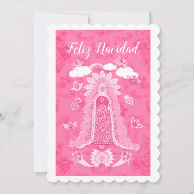 Feliz Navidad Nossa Senhora de Guadalupe Natal (Frente)