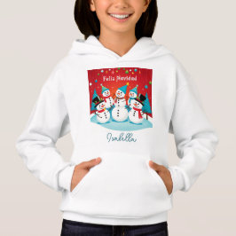 Feliz Navidad Snowman Nome Personalizado Espanhol