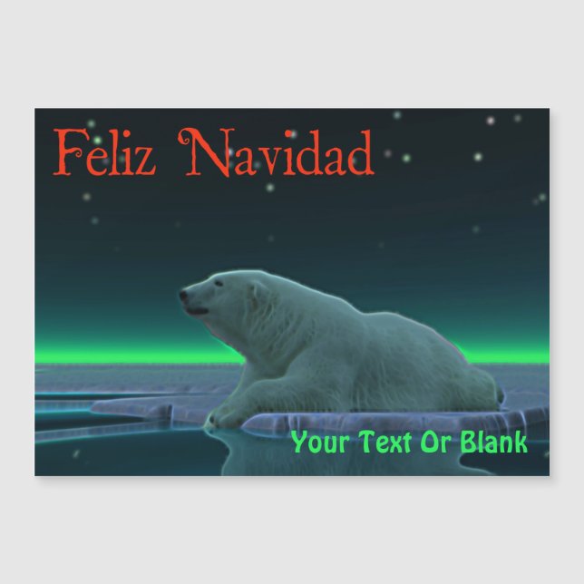Feliz Navidad - Urso Polar de Borda do Gelo (Frente)