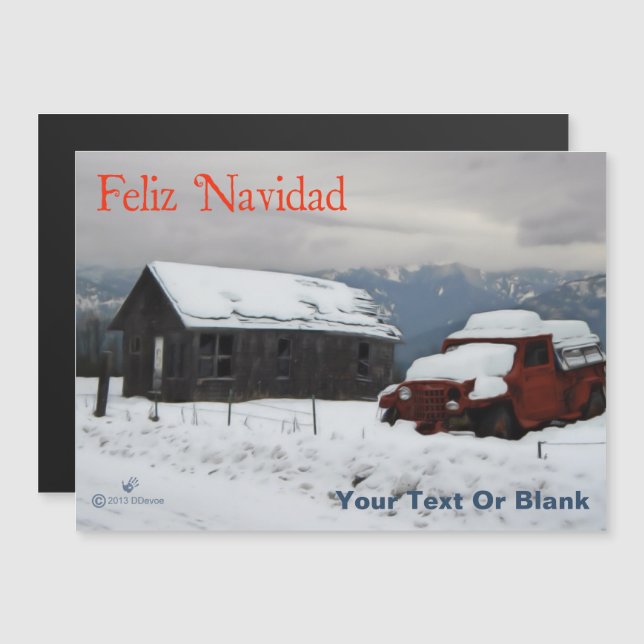 Feliz Navidad - Velho Caminhão Vermelho (Frente/Verso)
