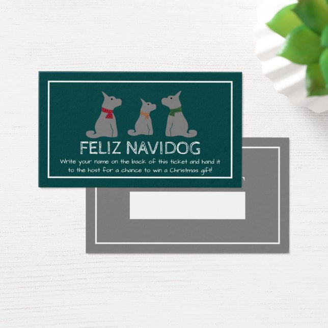 Feliz Navidog, Bilhete de Raffle de Natal espanhol (Mesa)