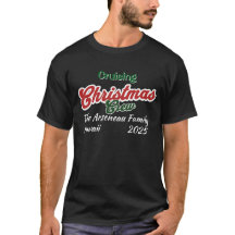 Feliz Negra Personalizar Camisa de Natal Cruzando