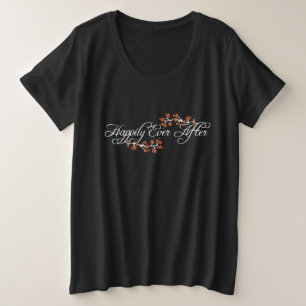 Feliz nunca após a camisa tropical do casamento d