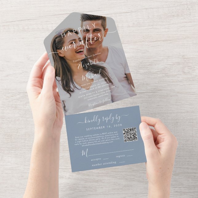 Feliz Nunca Após Casamento de Foto com Código QR (Tearaway)