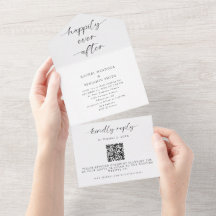 Feliz Nunca Após Casamento Mínimo de Código QR Ele