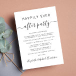 Feliz Nunca Após Convite À Recepção de casamento<br><div class="desc">Elemento simples e chico ou anúncio privado de casamento e recepção de casamento ou convite de festas de celebração. "Feliz Festa Nunca Depois" é escrito em uma mistura de simples tipografia e um roteiro de na moda com pestanas. Personalize seu anúncio de casamento e seu convite de recepção e adicione...</div>