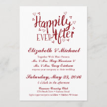 Feliz Nunca Após Convite De Casamento