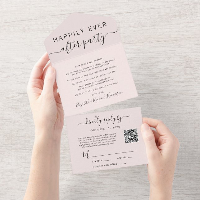 Feliz Nunca Após o Cor-de-Recepção de casamento do (Aba destacável)