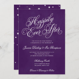 Feliz Nunca Depois Do Convite De Casamento Roxo Re