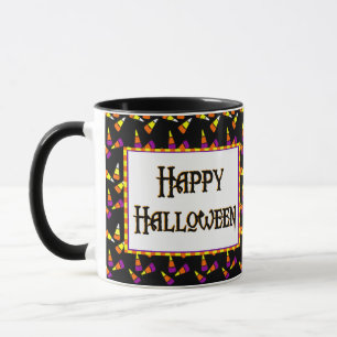 Feliz padrão de chocolate do Halloween na caneca