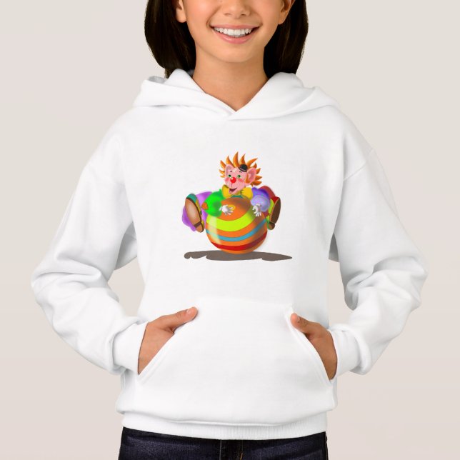 Feliz Palhaço Crianças Hoodie (Frente)