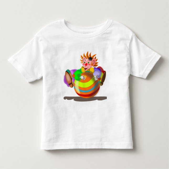 Feliz Palhaço Engraçado Camiseta de Bebê (Frente)