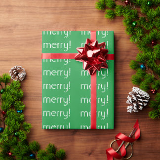 "FELIZ!" Papel de embrulho de Natal