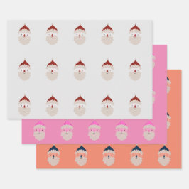 Feliz papel de moldagem do padrão do Papai Noel