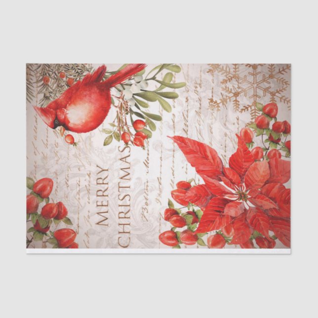 Feliz Papel Tecido de Natal (Frente )