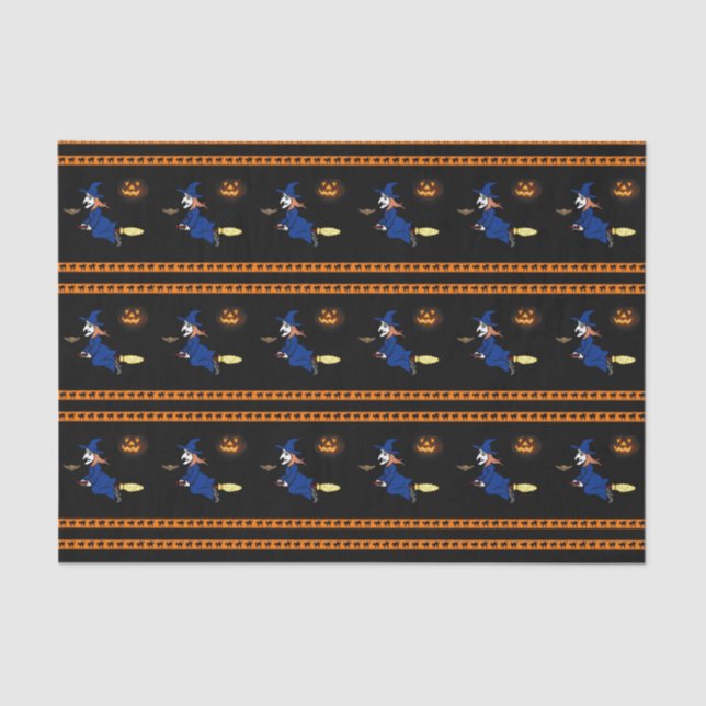 Feliz Papel Tecido do Halloween, Bruxa (Frente )