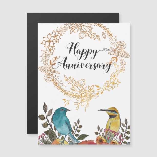 Feliz parabéns de aniversário casamento (Frente/Verso)