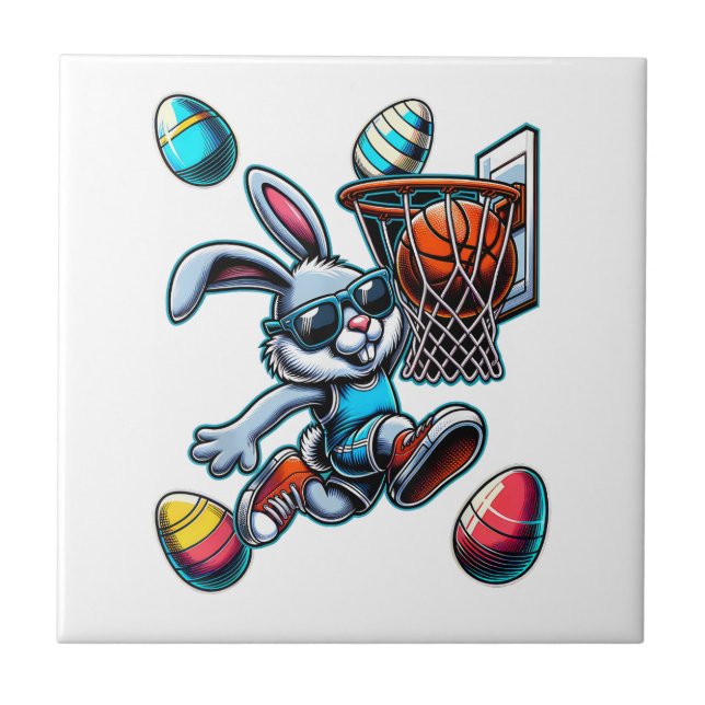 Feliz Páscoa Basquete Meninos Coelho da Páscoa Eng (Frente)