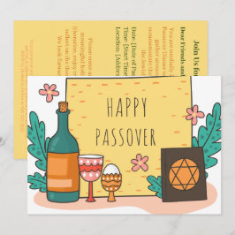 Feliz Páscoa| Convite de Seder Pesach lindo