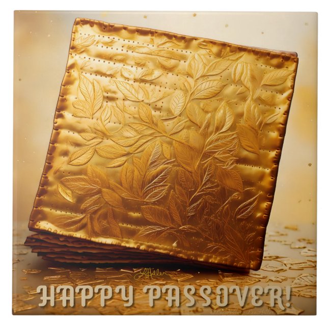 Feliz Páscoa! Matzá Dourada (Frente)