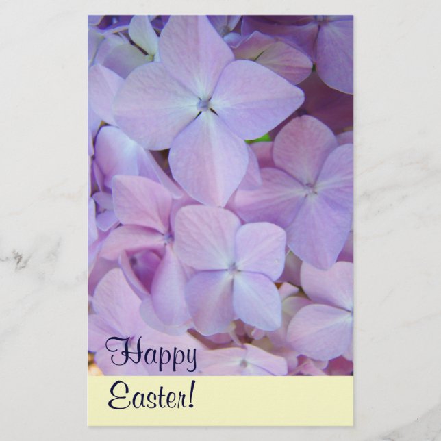 Feliz Páscoa! Papelaria personalizada Flores de La (Frente)