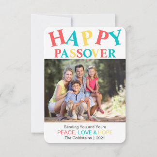 Feliz Passover Foto Personalizada Colorida de Paz