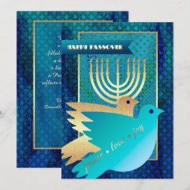 Feliz Passover. Tranquilidade e Cartão Menorah