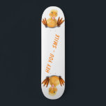 Feliz Pato Feliz skate - Sorria<br><div class="desc">Skateboards com Pato Amarelo Engraçado Desenho e Texto do Cartoon de Sorriso Feliz de Piscar os olhos Reprodução - Escolha / Adicione Seu Texto / Fonte / Cor Exclusivo - Faça seu presente especial no skate - Redimensione e mova ou remova e adicione elementos / imagem com a ferramenta Personalização!...</div>